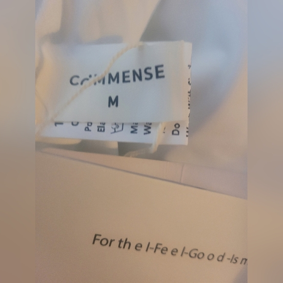 COMMENSE White Sleeveless Square Neck Top. Sz M. - Picture 7 of 7